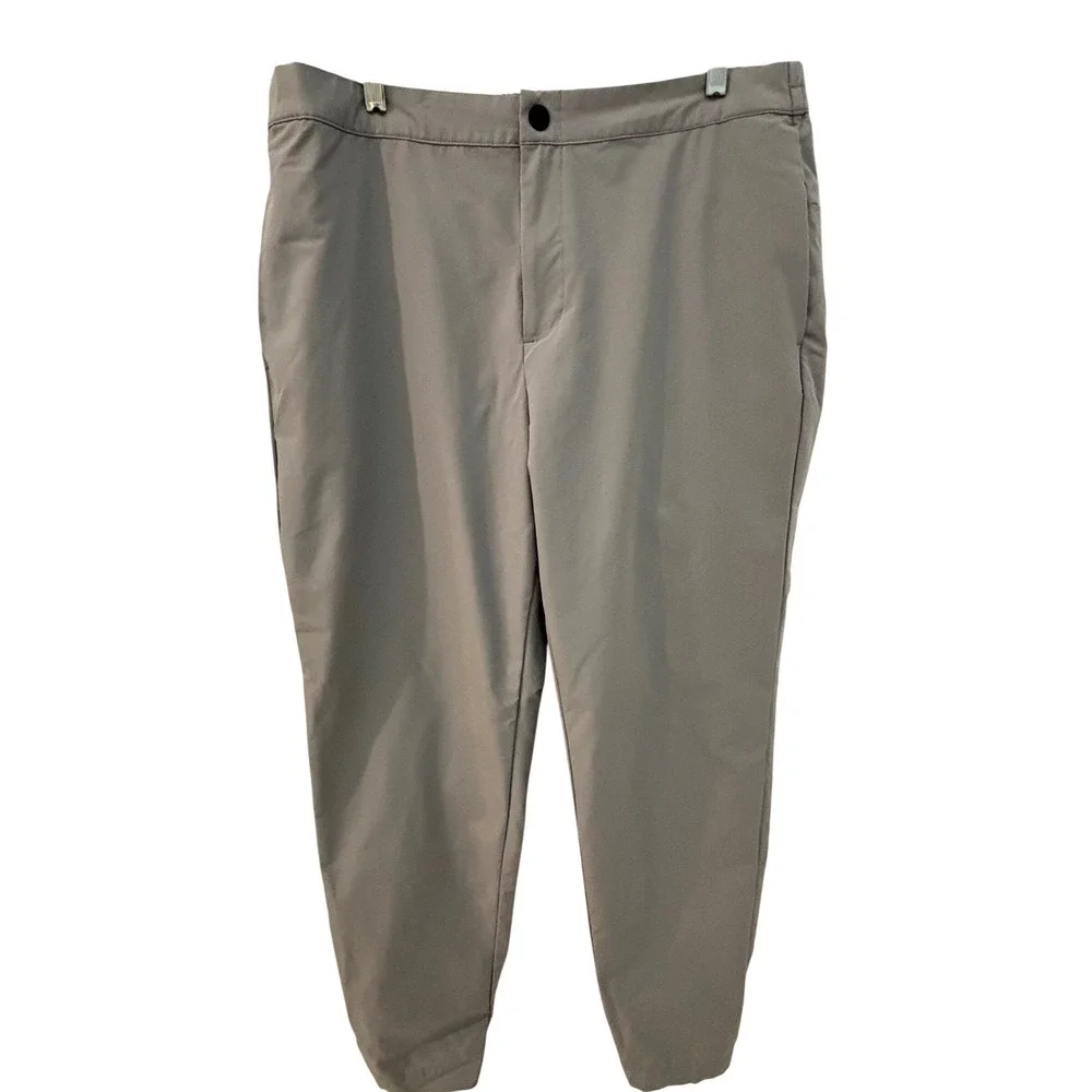 Banana Republic Men's Gray Jogger Pants Size 38 Polyester Casual Comfort Golf‎